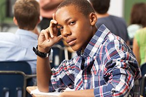 a black male student