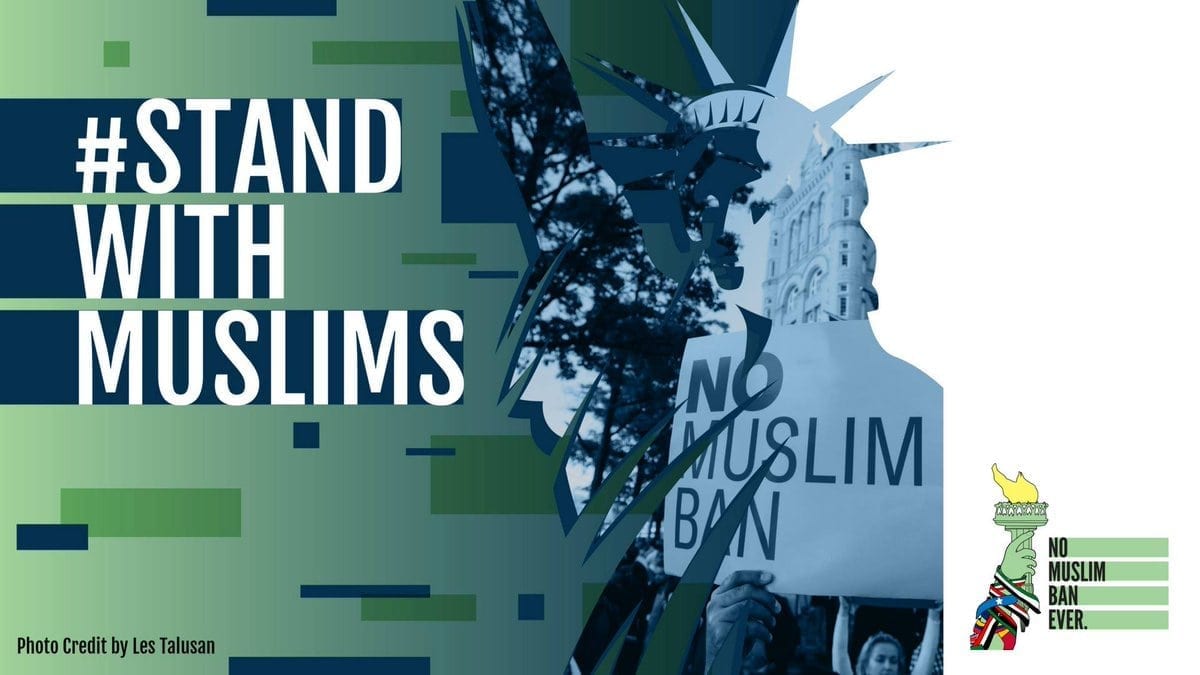 Stand With Muslim Rally Graphic