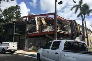Building destroyed by Hurricane Maria in Puerto Rico