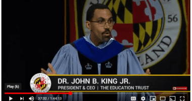 John King Jr at UMD Winter 2018 Commencement