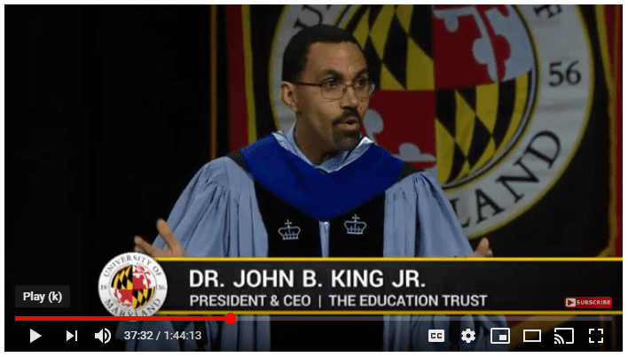 John King Jr at UMD Winter 2018 Commencement