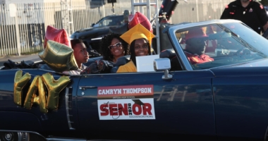 High school senior graduation car parade