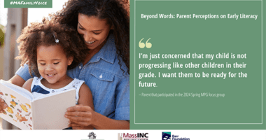 Beyond words: parent perceptions on early literacy. I'm just concerned that my child is not progressing like other children in their grade. I want them to be ready for the future. Parent that participated in the 2024 MPG focus group