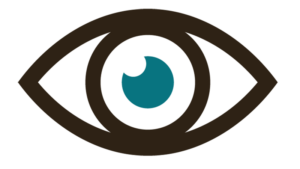 icon of an eye with a retina at the center