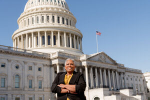 Denise Forte with US Congress building at the background