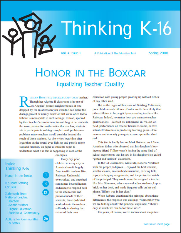 Cover of the report Honor in the Boxcar