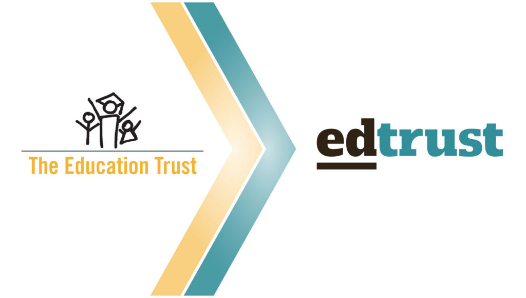 Transition of old EdTrust logo to new logo